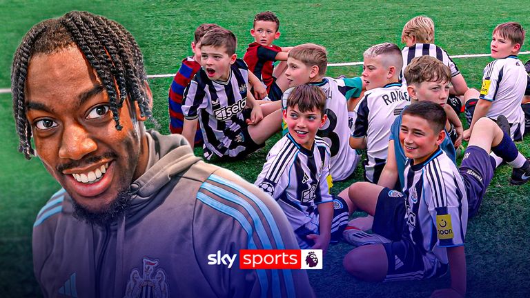 Premier League star Anthony Elanga surprises young Newcastle fans and sits down with them for a special Q&A.