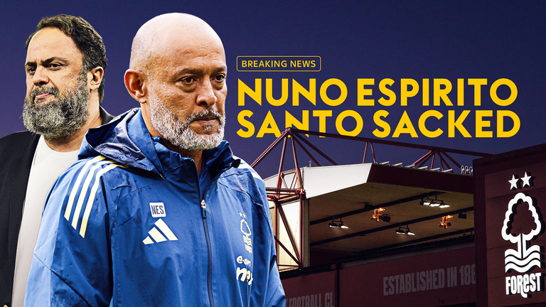 Nuno Espirito Santo has been sacked as Nottingham Forest manager 