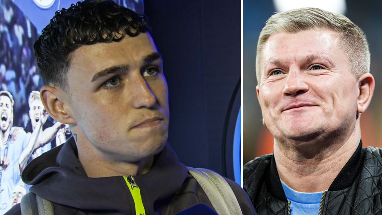 Phil Foden pays tribute to Ricky Hatton.