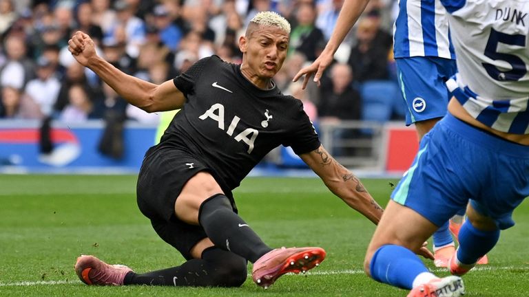 Richarlison pulls a goal back for Spurs at Brighton
