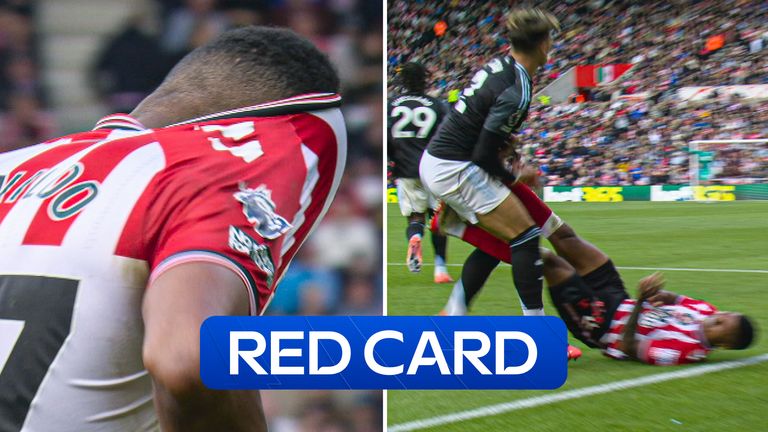 Sunderland red card.