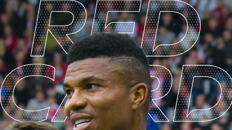 Sunderland player sees red.