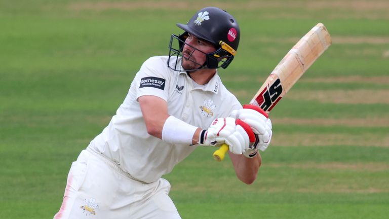 Surrey's Rory Burns during the Rothesay County Championship match against Nottinghamshire