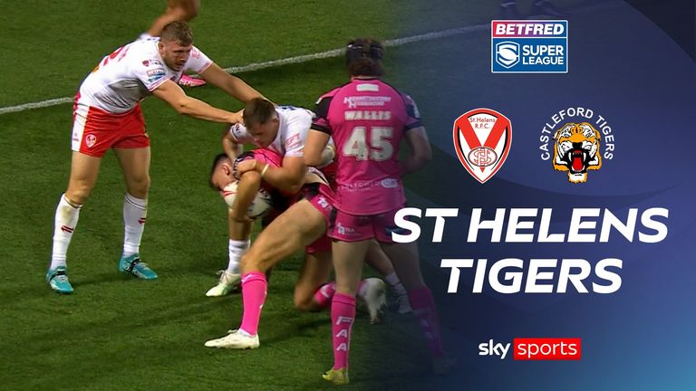 St Helens ve Castleford Tigers arasındaki Süper Lig çatışmasından vurgular.