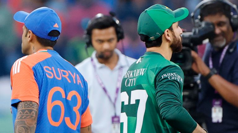 India vs Pakistan, Asia Cup: No handshakes between captains Suryakumar Yadav and Salman Agha or other players | Cricket News | Sky Sports