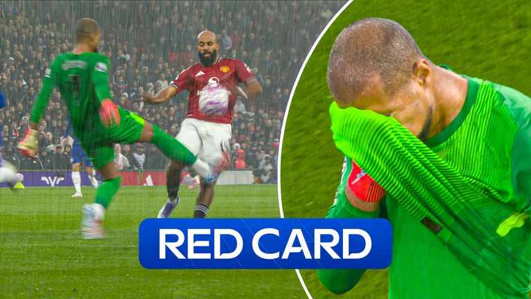 Sanchez red card.