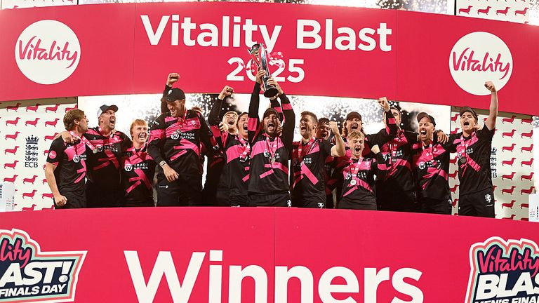 Somerset beat Hampshire to win the 2025 Vitality Blast as they pulled off a Finals Day record run-chase