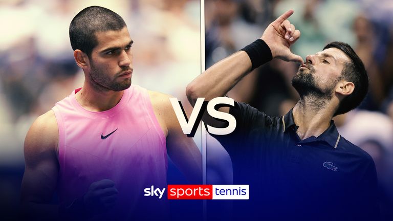 Watch the blockbuster semi-final showdown between two greats Novak Djokovic and Carlos Alcaraz, live on Sky Sports.