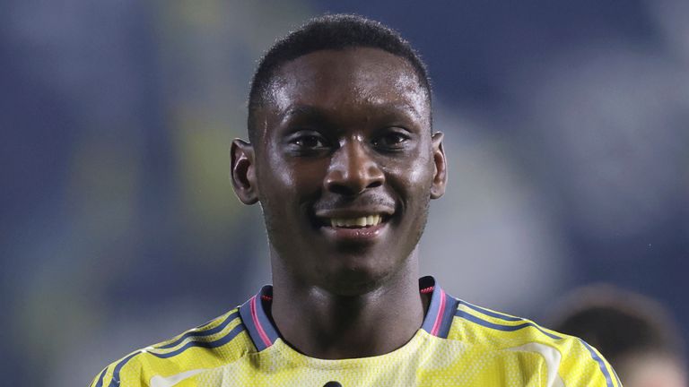 Juventus FC's Randal Kolo Muani celebrates scoring during the Serie A soccer match between Como and Juventus 