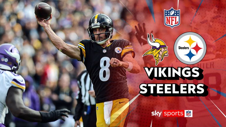 Aaron Rodgers makes a pass during Vikings at Steelers in Dublin