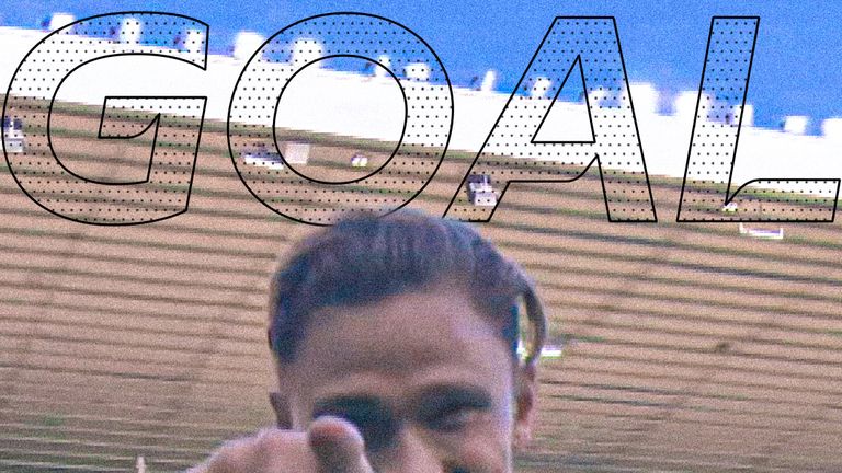 Aston Villa's Matty Cash scores.