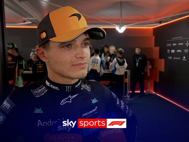 Azerbaijan GP: Lando Norris says it was impossible to overtake | F1 News |  Sky Sports