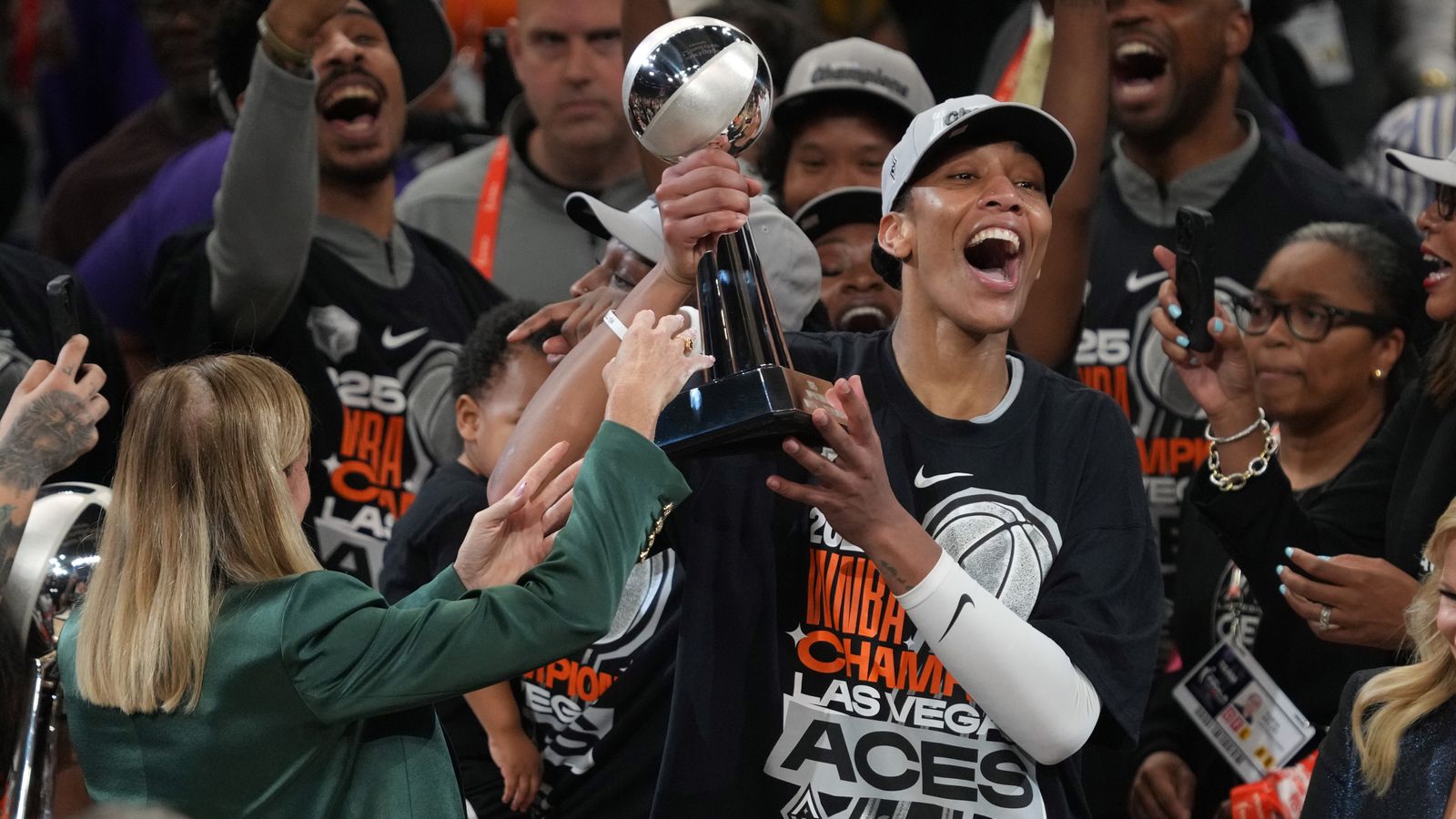 WNBA: A'ja Wilson stars as Las Vegas Aces turn season around to sweep Mercury Phoenix to take third title in four years