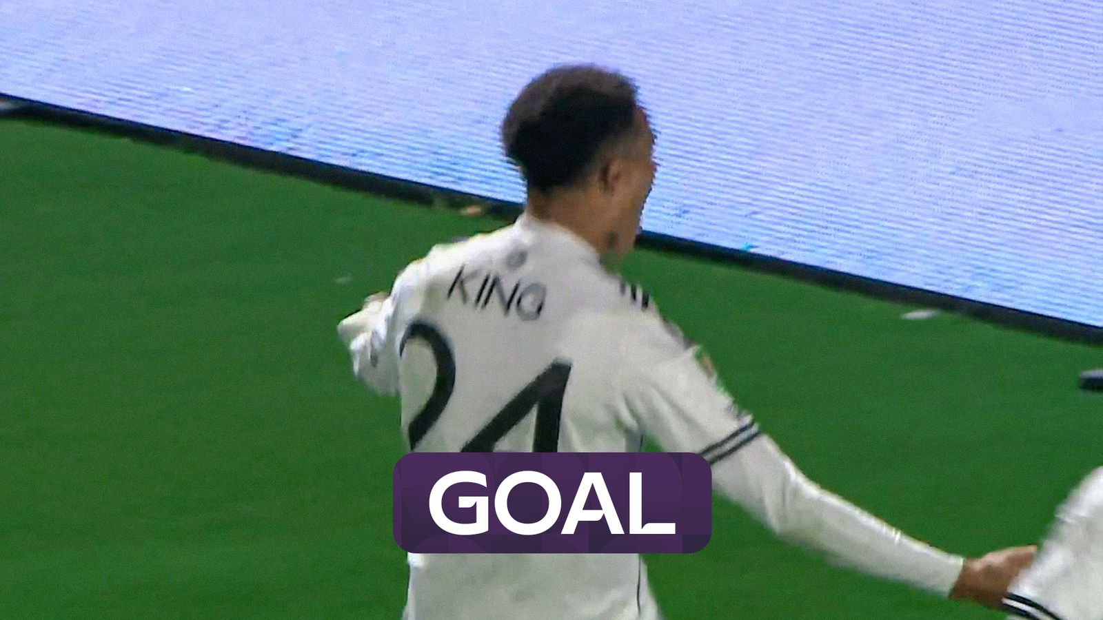 King converts Kevin's corner with clever flick to level scoring