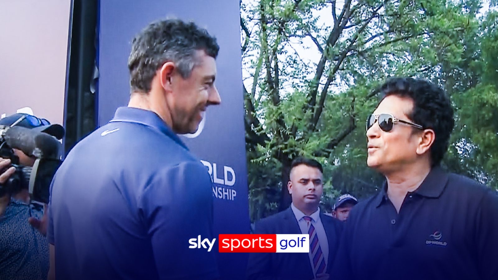 Rory McIlroy and Sachin Tendulkar meet at World India Championship