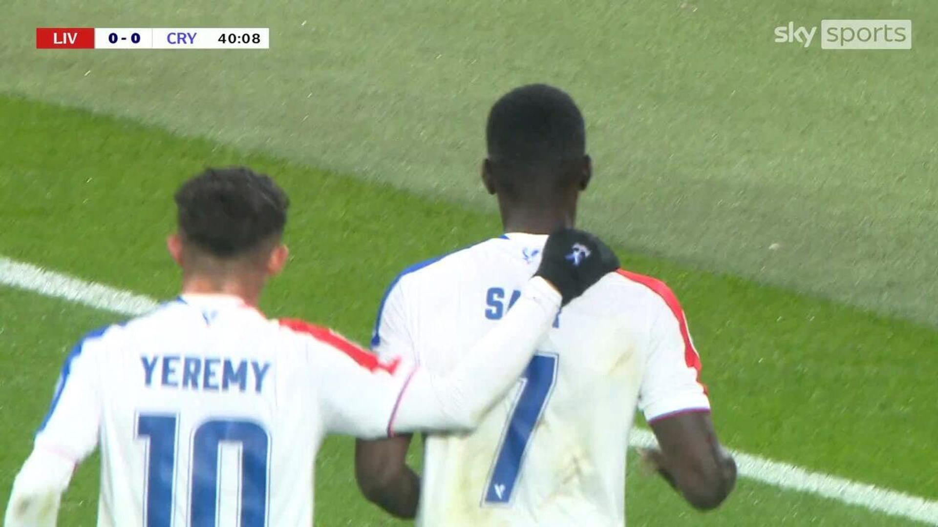 Sarr gets Palace in front against Liverpool with a composed finish