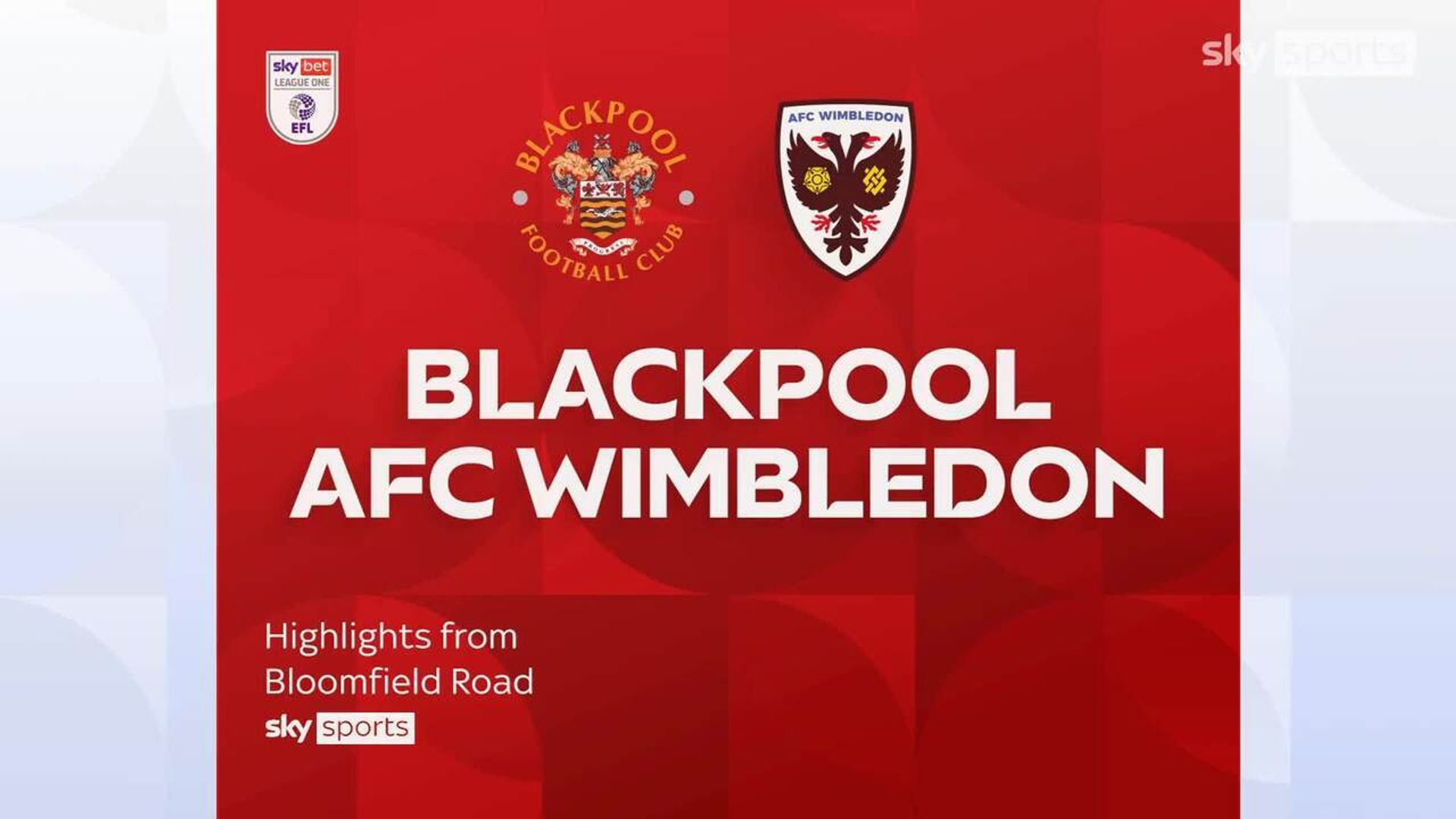 Blackpool 0-2 Wimbledon
