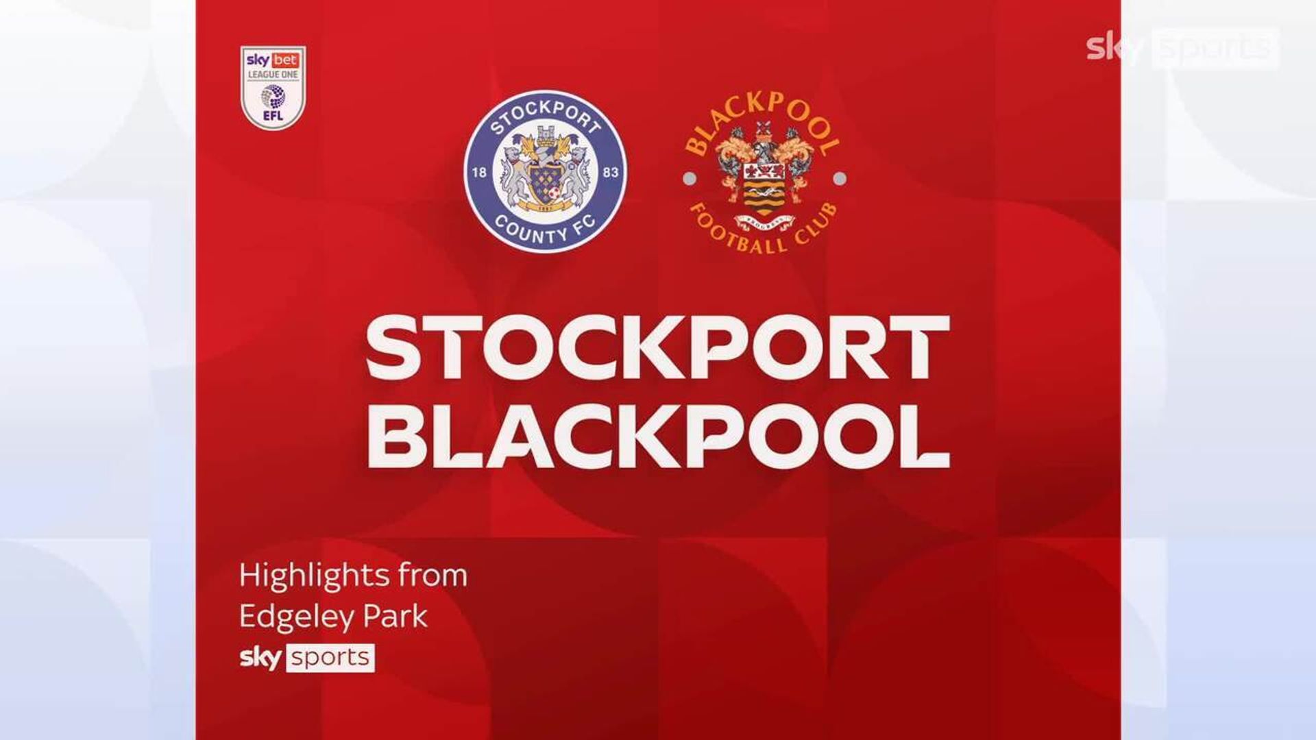Stockport 1-0 Blackpool