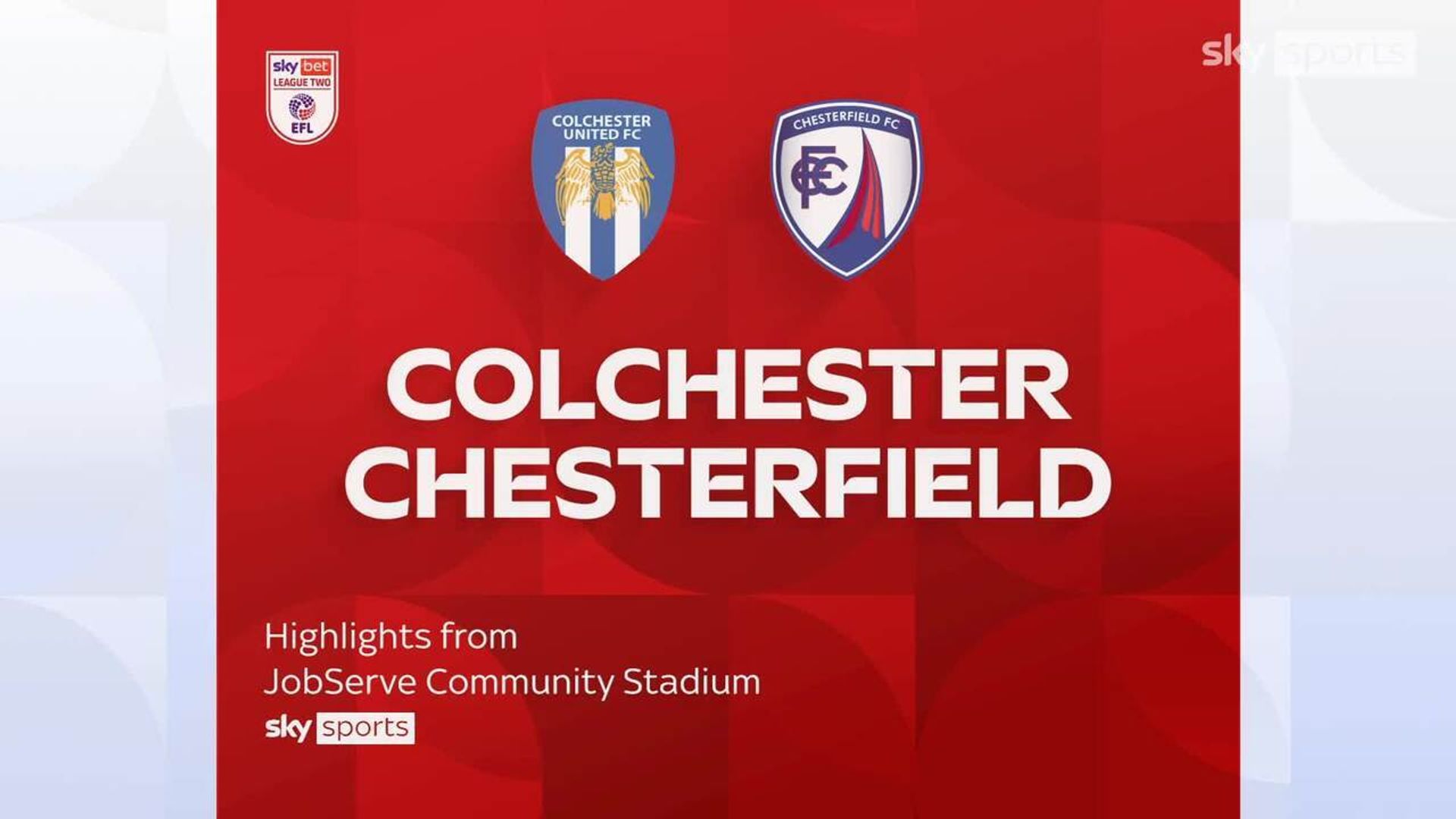 Colchester 6-2 Chesterfield