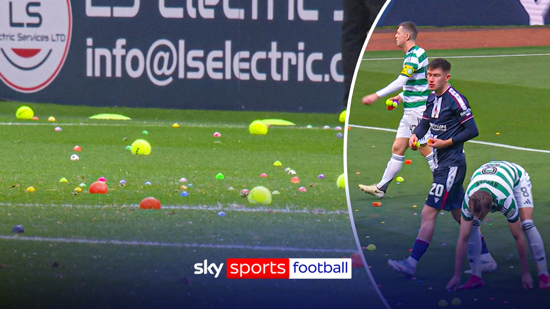 Celtic fans produce HUGE protest seconds after kick-off!