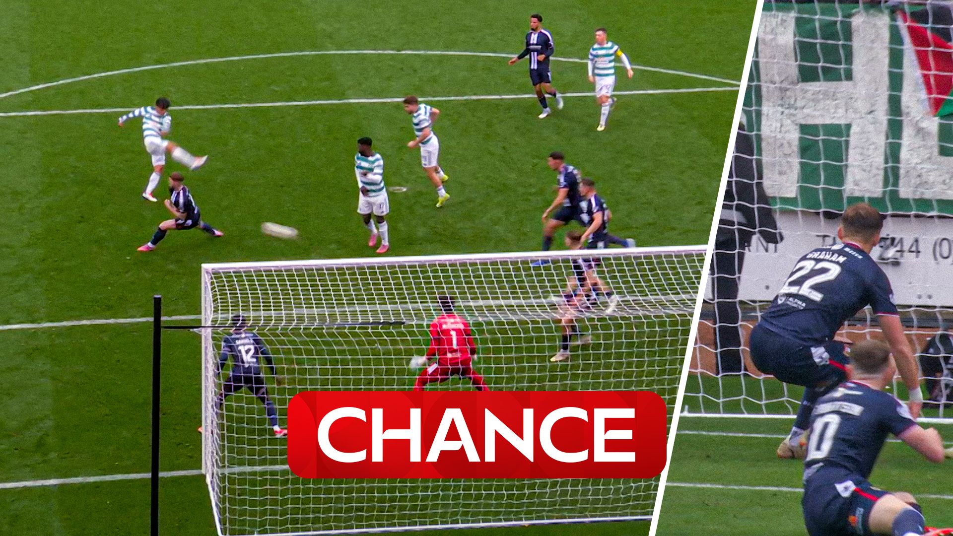 'When your luck's in it's IN!' | Dundee defender make brilliant block with his backside!
