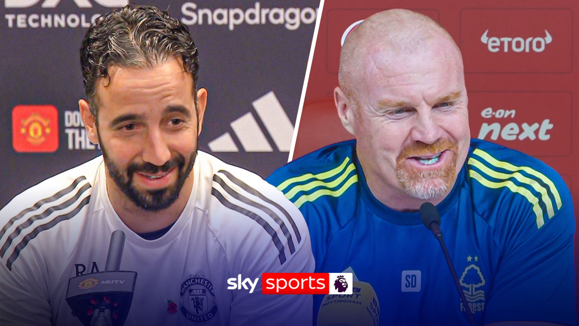 'Maybe it's true!' | Amorim and Dyche react to his claim he'd do better at Man Utd