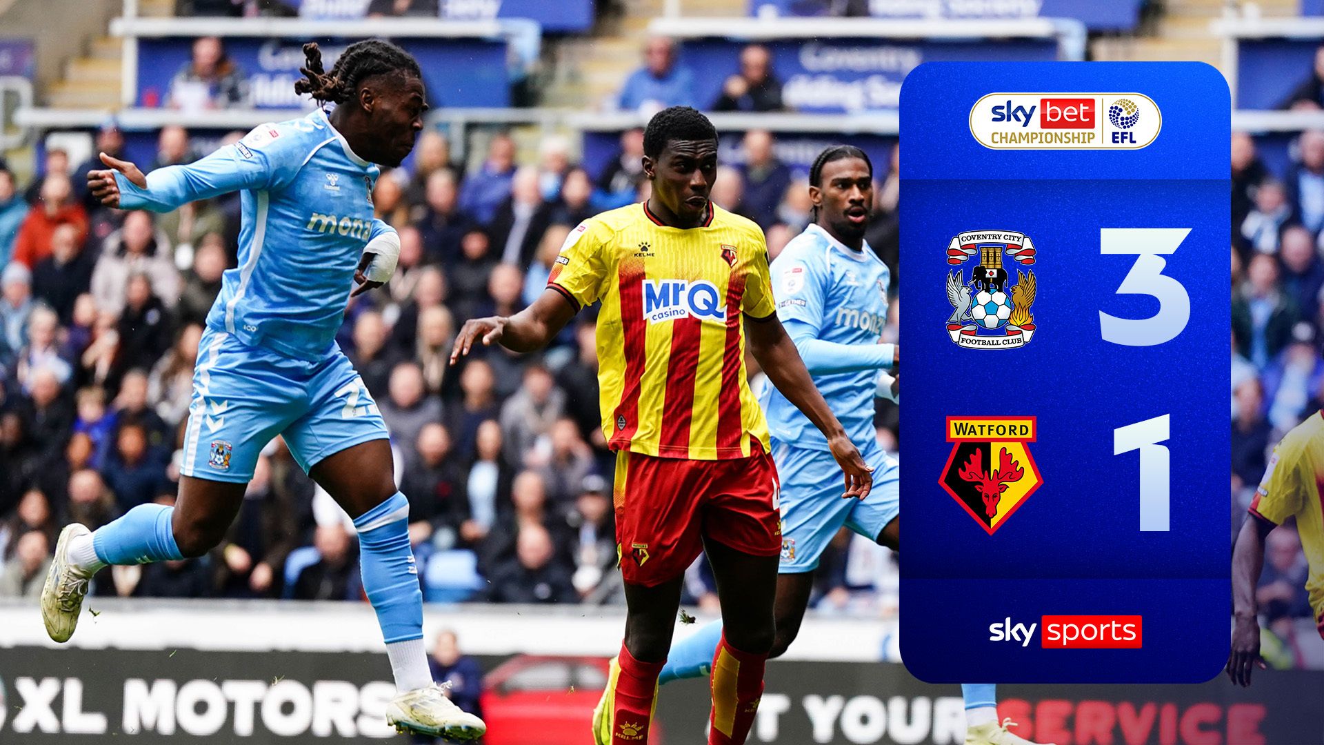 Coventry 3-1 Watford 