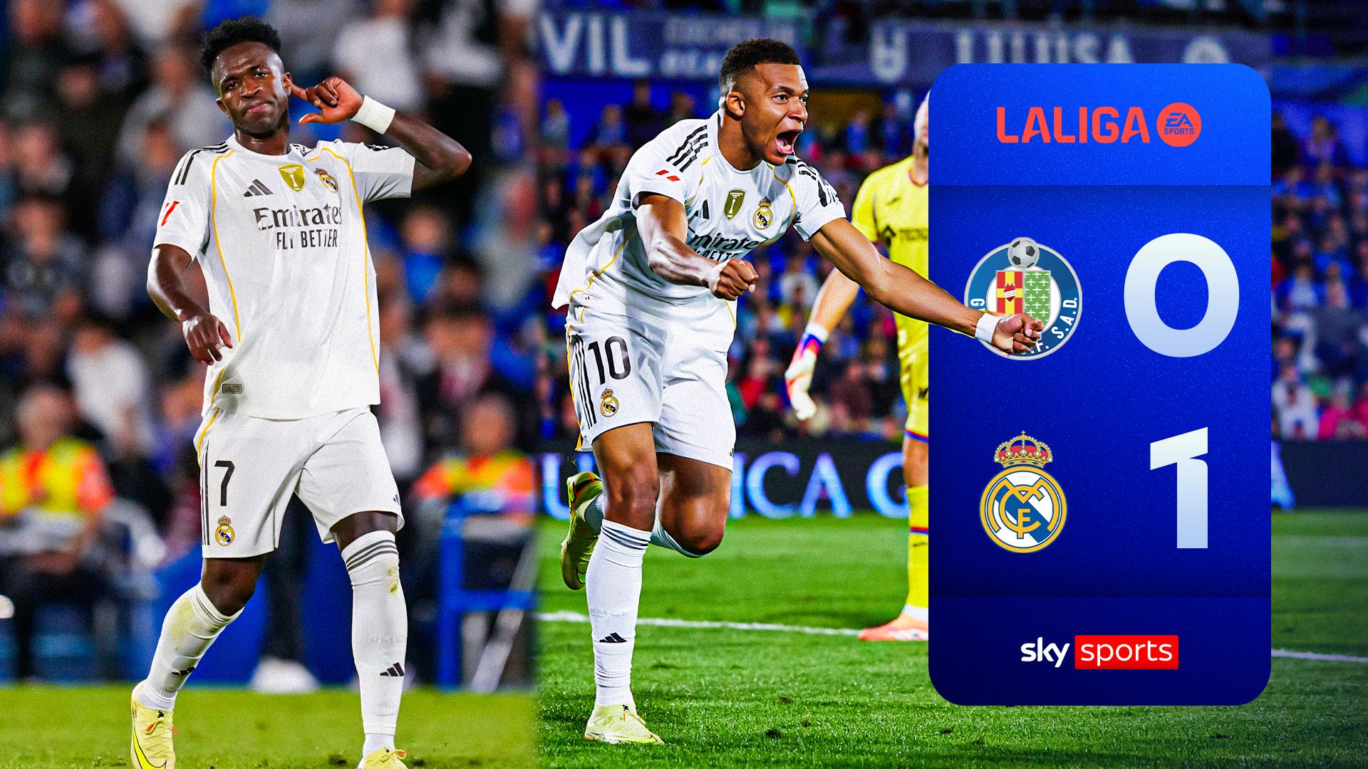 Highlights: Mbappe scores again as Vini Jr forces two Getafe reds