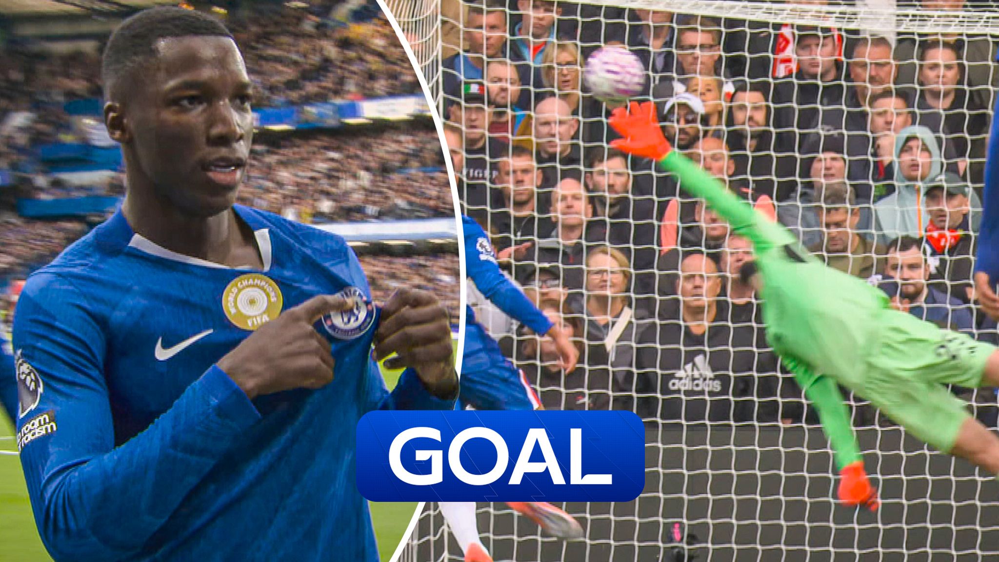 Moises Caicedo's stunning strike gives Chelsea an early lead in their Premier League clash with Liverpool. Moises Caicedo's stunning strike gives Chelsea an early lead in their Premier League clash with Liverpool.
