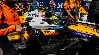 Lando Norris on the grid ahead of the United States Grand Prix