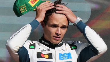 Lando Norris after winning the Mexico City Grand Prix