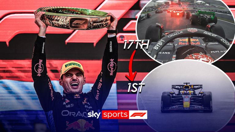 Watch Max Verstappen's remarkable opening lap overtakes from 17th place, he then went on to win the 2024 Sao Paulo Grand Prix.