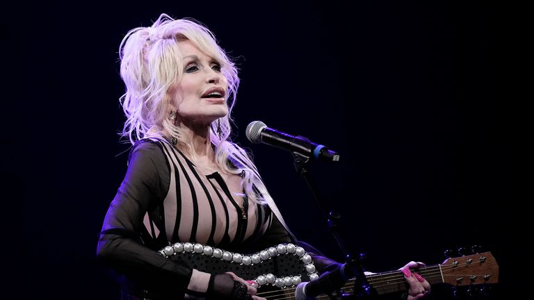 Dolly Parton performing in 2023. Pic: AP