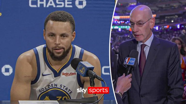 Adam Silver and Steph Curry