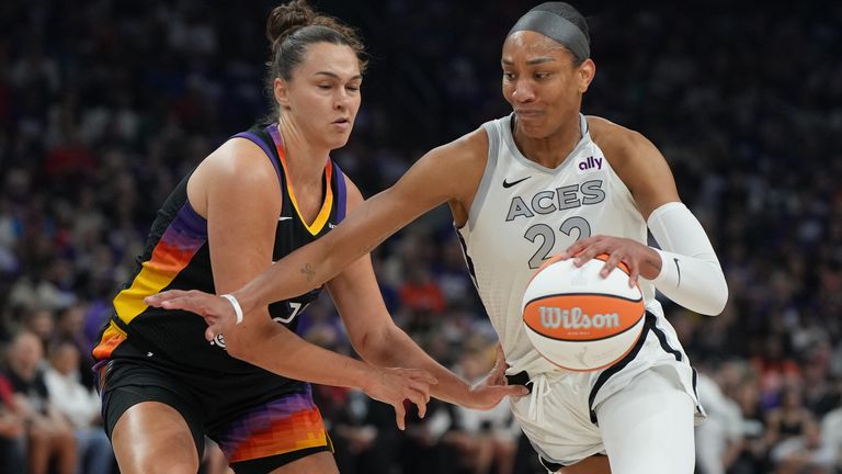 Las Vegas Aces center A'ja Wilson put up a record 112 points during the championship series