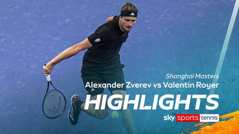 Alexander Zverev in the Shanghai Masters