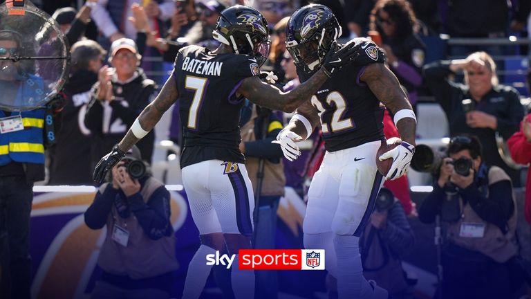 Derrick Henry registered his 111th career rushing touchdown, which saw Baltimore take a lead over Chicago in the second quarter of their NFL clash.