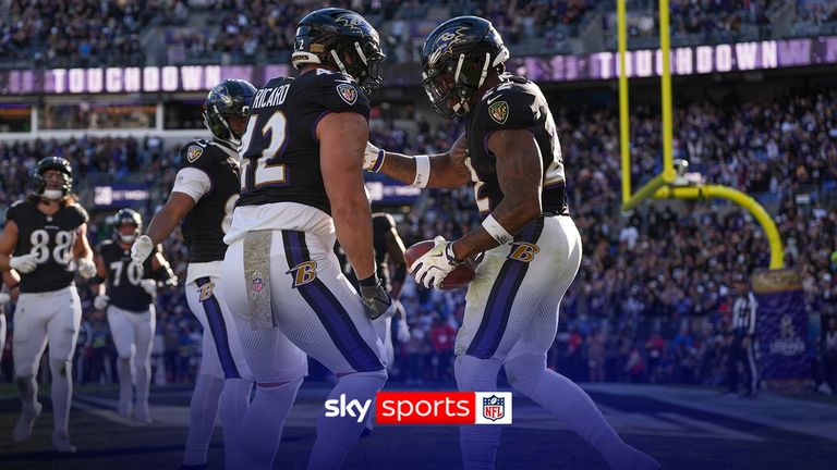 Derrick Henry got his second touchdown of the game as Baltimore secured just their second win of the season.