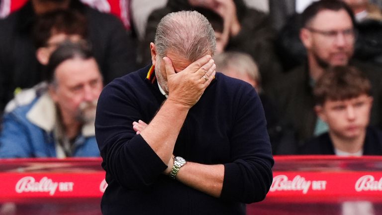 Ange Postecoglou sacked by Nottingham Forest after 39 days in charge of Premier League club