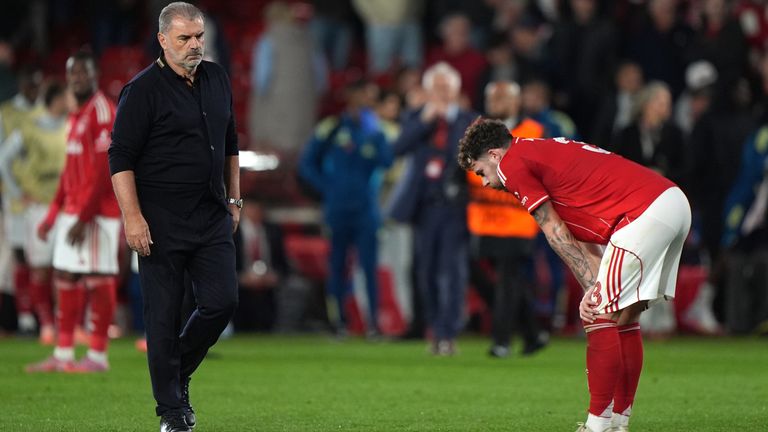 Ange Postecoglou suffered an ignominious defeat as Nottingham Forest lost to FC Midtjylland at the City Ground