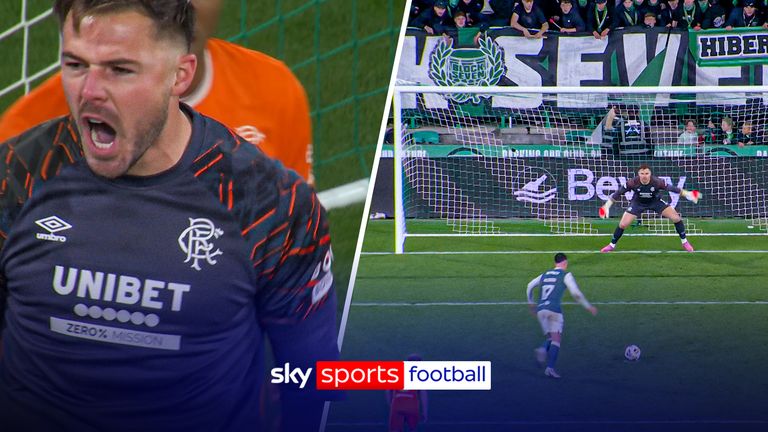 Butland salva caneta de Hibs