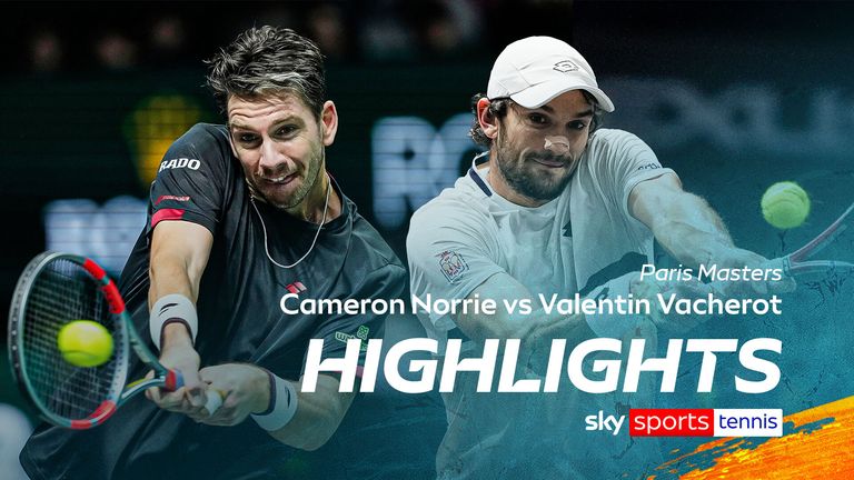Cameron Norrie against Valentin Vacherot in Paris