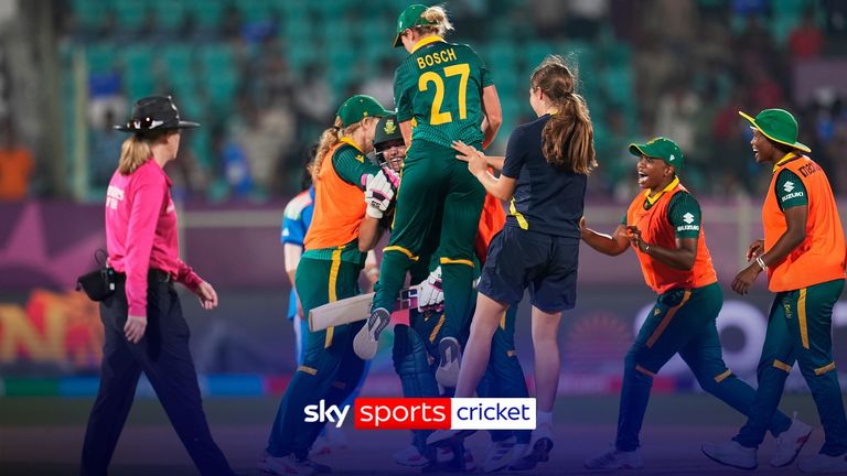 Nadine de Klerk's incredible innings of 84 from just 54 balls saw South Africa register an improbable three-wicket win over India at the Women's Cricket World Cup.
