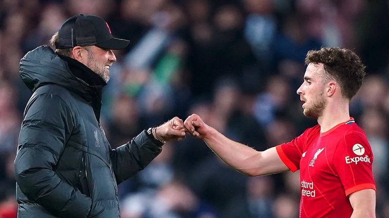 Jurgen Klopp and Diogo Jota