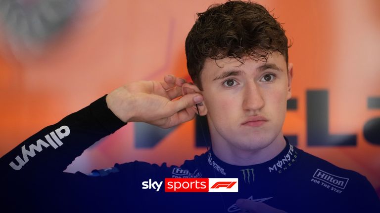 Mclaren driver Alex Dunne of Ireland prepares for the first free practice at the Red Bull Ring racetrack, ahead of the Austrian Formula One Grand Prix in Spielberg, Austria, Friday, June 27, 2025.
