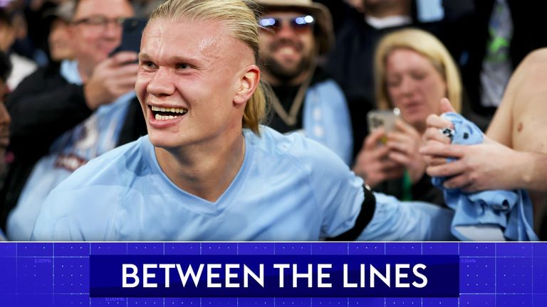 Erling Haaland scored his 94th Premier League goal against Brentford on Sunday