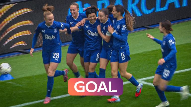 Everton Women&#39;s score first goal at new stadium.