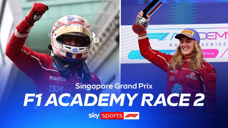 Highlights from the second F1 Academy race from the Singapore Grand Prix.