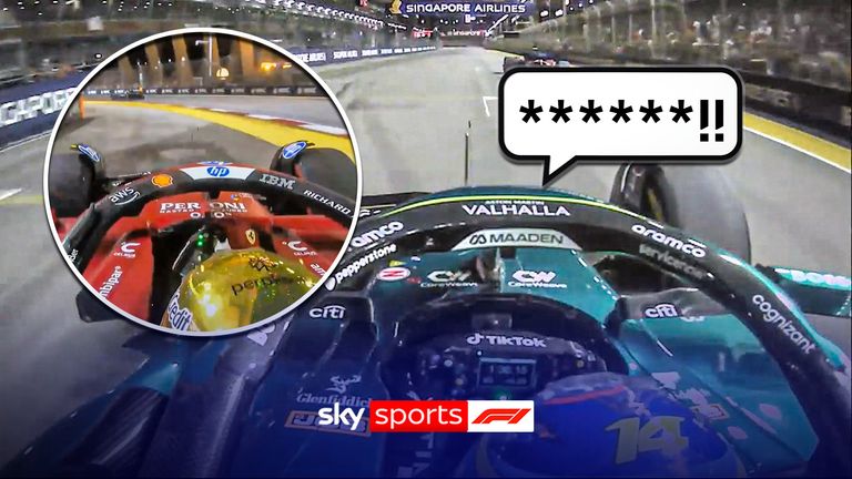 Vea las imágenes invisibles de Fernando Aloneso en la radio en la radio Luis Hamilton para superar el límite de la pista en Singapur GP.