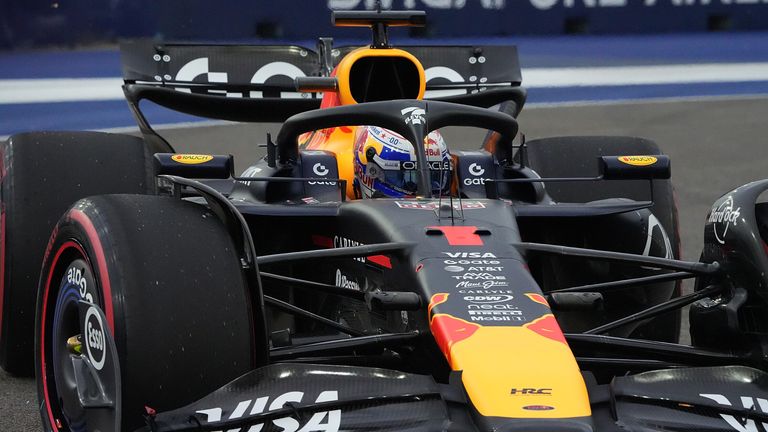 Max Verstappen in action at the 2025 Singapore Grand Prix